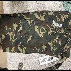 Camo green jogger pants